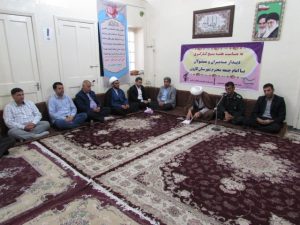 دیدار مدیران و مسئولین با امام جمعه کارون بمناسبت هفته بسیج کارگری