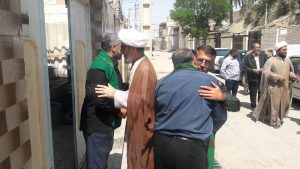 دیدار با خانواده شهدای خدمت شهرستان کارون