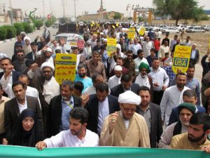 راهپیمایی حمایت از بیانیه شورای امنیت ملی در شهرستان کارون برگزار شد