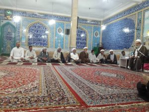 برگزاری جلسه با علامه طبسی در حسینه سجادیه