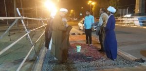 دیدار امام جمعه کارون از موکب پخت 14 هزار نفری کارون
