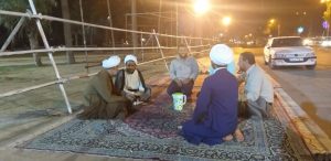 دیدار امام جمعه کارون از موکب پخت 14 هزار نفری کارون