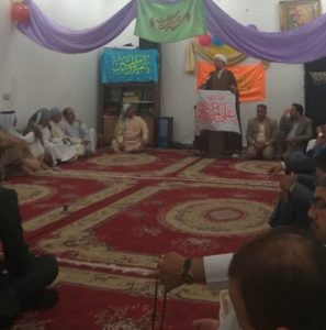 حضور و سخنرانی امام جمعه کارون در مراسمات عید غدیر کوی شریعتی