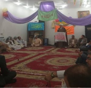 حضور و سخنرانی امام جمعه کارون در مراسمات عید غدیر کوی شریعتی