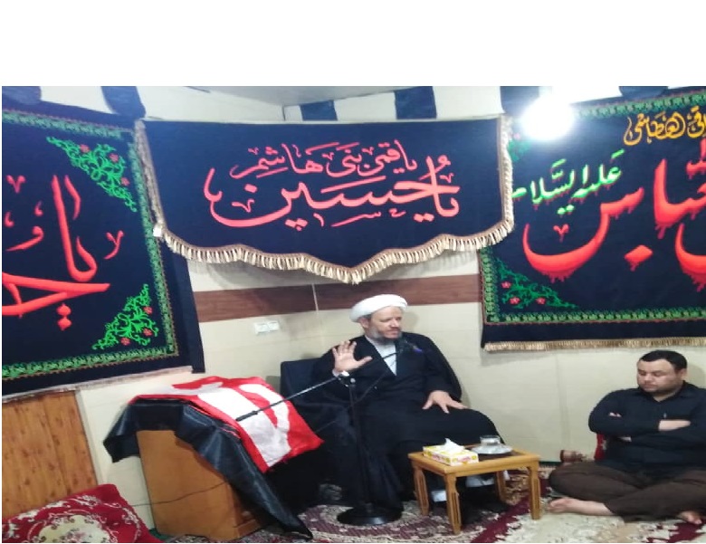 مراسم روضه خوانی امام جمعه کارون درشب ششم محرم
