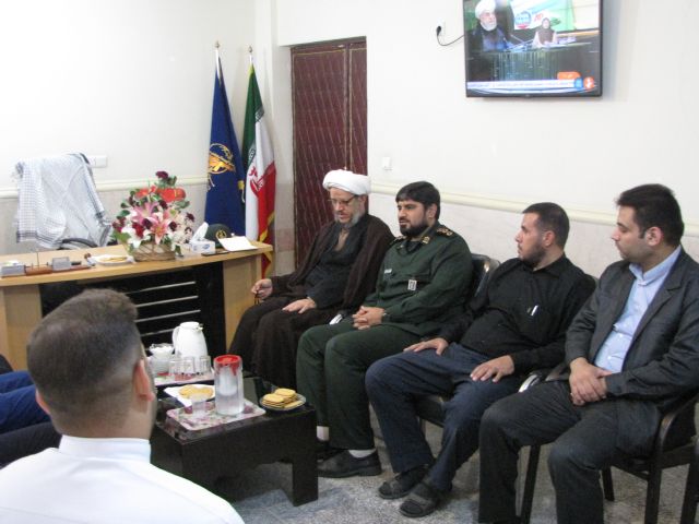 دیدار امام جمعه و مسئولین با فرمانده سپاه شهرستان کارون