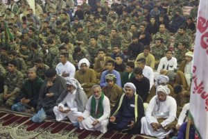 تجمع بزرگ بسیجیان،رزمندگان و جانبازان 8 سال دفاع مقدس در شهرستان کارون برگزار شد