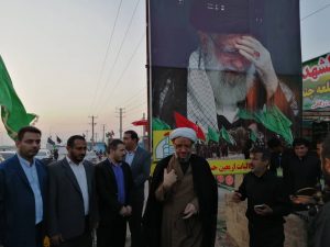 گزارش تصویری/بازدید امام جمعه کارون از مواکب این شهرستان در مرز شلمچه
