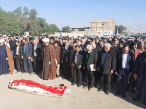 گزارش تصویری/حضور امام جمعه در مراسم تشیع عبدالرضا حیاتی