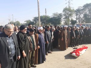 گزارش تصویری/حضور امام جمعه در مراسم تشیع عبدالرضا حیاتی