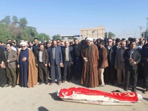 گزارش تصویری/حضور امام جمعه در مراسم تشیع عبدالرضا حیاتی