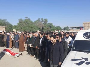 گزارش تصویری/حضور امام جمعه در مراسم تشیع عبدالرضا حیاتی
