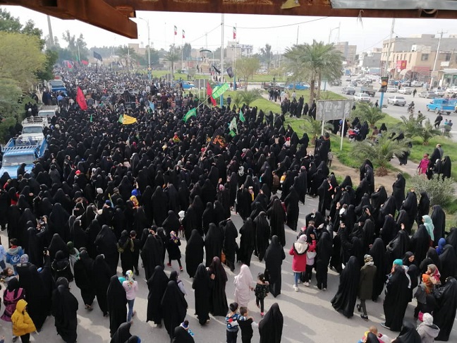 مراسم عزاداری و پیاده روی فاطمیه(المسيرة الفاطمية)شهرستان کارون
