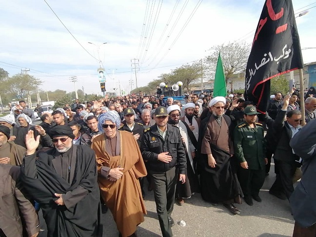 مراسم عزاداری و پیاده روی فاطمیه(المسيرة الفاطمية)شهرستان کارون
