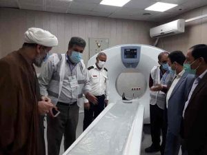 بازدید امام جمعه کارون از بخش سی تی اسكن بیمارستان سینا