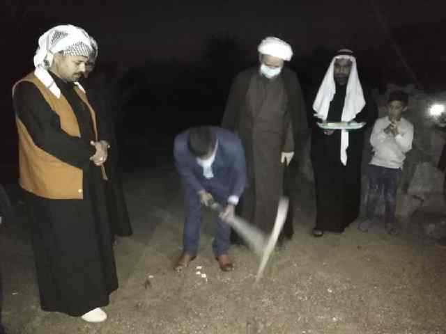 آئین کلنگ زنی مسجد امام حسن مجتبی (ع) در روستای حنیطیه