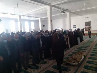 تشییع و اقامه نماز بر پیکر مادر شهید باوی توسط امام جمعه کارون