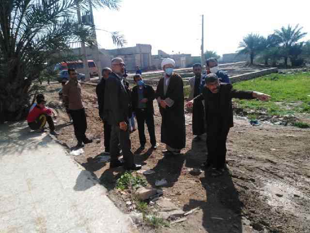 پیگیری رفع مشکلات اهالی روستای ام البنین توسط امام جمعه محترم کارون