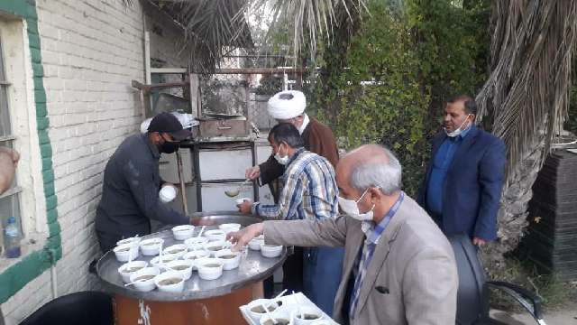 توزیع آش و شربت به مناسبت نیمه شعبان