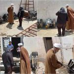 بازدیدامام جمعه شهرستان کارون ازمحل تعمیر و سرویس کولرهای نیازمندان درمسجدامام حسین(ع)
