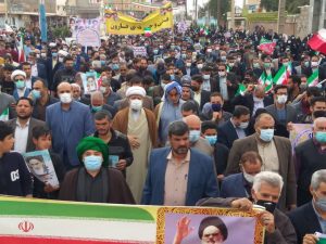راهپیمایی یوم الله ۲۲ بهمن و جشن چهل و سومین سالگرد پیروزی انقلاب اسلامی در شهرستان کارون