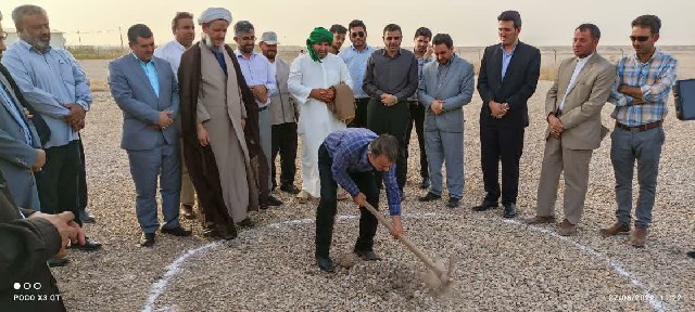 آیین کلنگ‌زنی احداث مواکب اربعین حسینی شهرستان کارون در مرز شلمچه