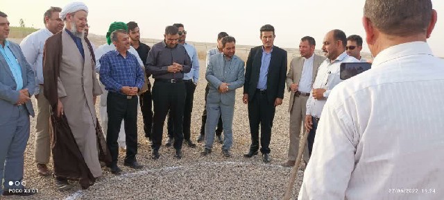 آیین کلنگ‌زنی احداث مواکب اربعین حسینی شهرستان کارون در مرز شلمچه