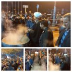بازدید امام جمعه و مسئولین از محل پخت 40 دیگ آش در شهرستان