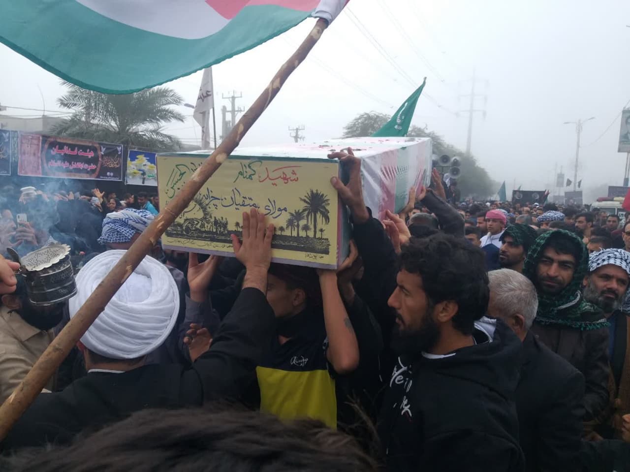 مراسم عزاداری حضرت فاطمه زهرا(س) و تشييع شهید گمنام در شهرستان کارون