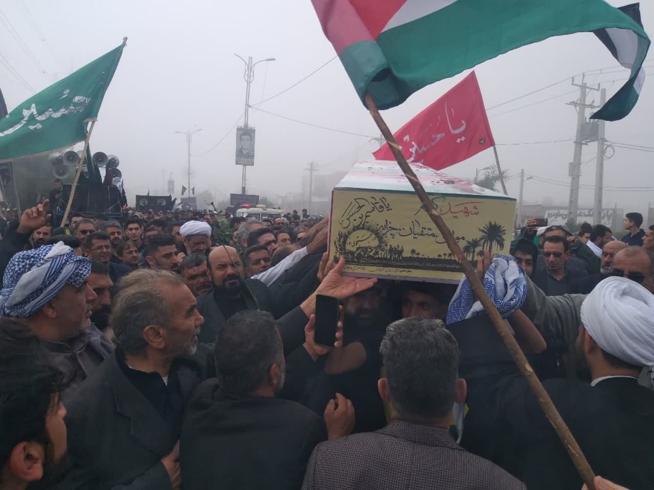 مراسم عزاداری حضرت فاطمه زهرا(س) و تشييع شهید گمنام در شهرستان کارون