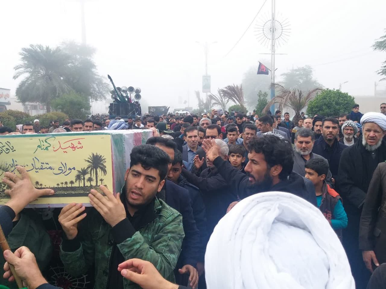 مراسم عزاداری حضرت فاطمه زهرا(س) و تشييع شهید گمنام در شهرستان کارون