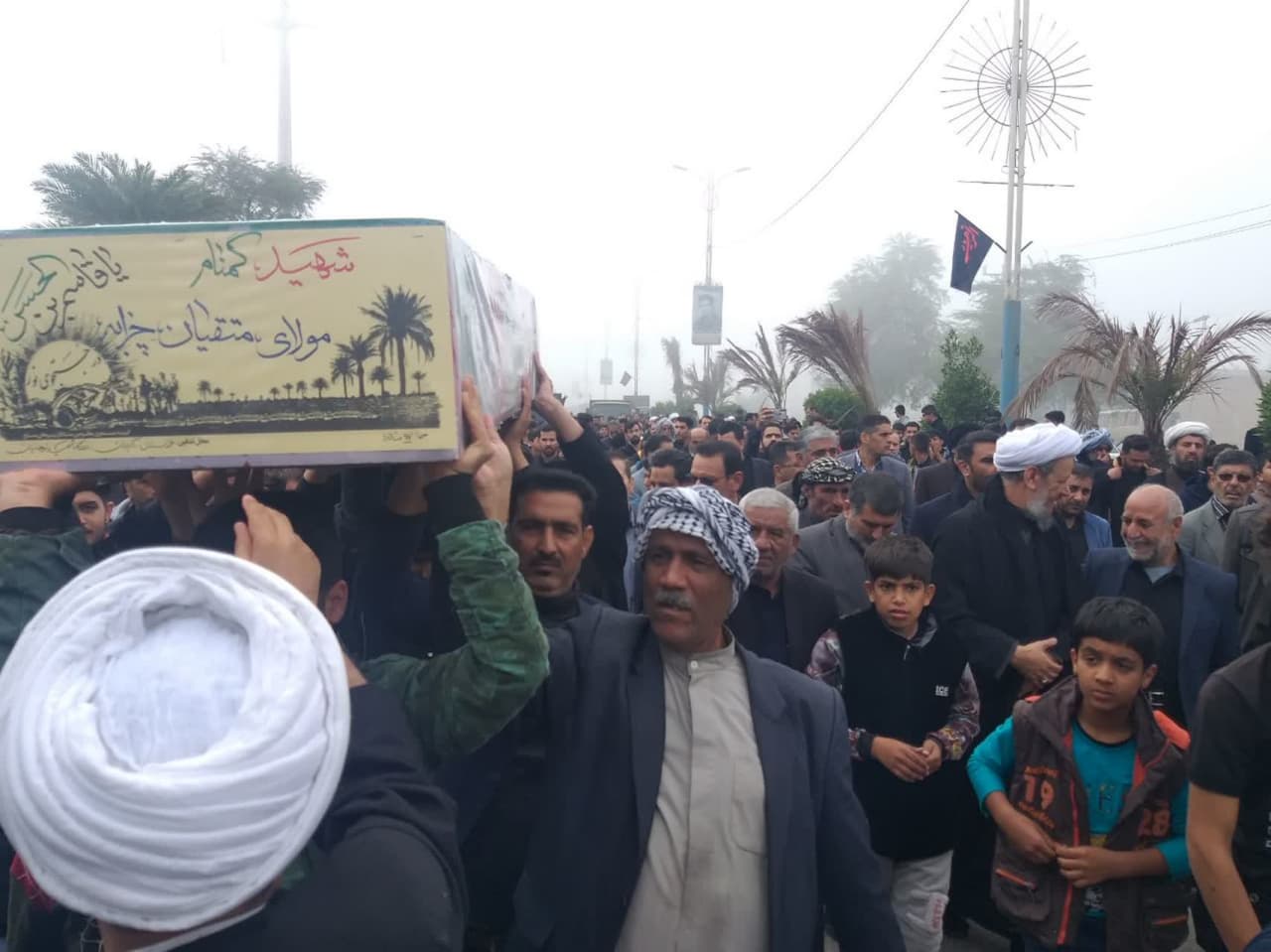 مراسم عزاداری حضرت فاطمه زهرا(س) و تشييع شهید گمنام در شهرستان کارون